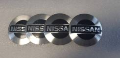 Наклейка на колпачки Nissan 56мм серебро 4шт. Диаметр 4"", 4 шт