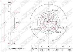 Диск тормозной HONDA, ДИСКИ ТОРМОЗНЫЕ SAT ST-45251-SR3-A10