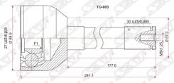 Шрус наружный TOYOTA LAND CRUISER PRADO LJ7#/4RUNNER/HILUX/SURF 3Y/2L/3L 83- мостовой SAT TO-003