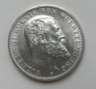 Вютемберг (Германия) 3 марки 1914г UNC Ag900