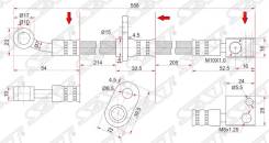 Шланг тормозной передний (Таиланд) HONDA CITY/FIT/JAZZ 01-/AIRWAVE/PARTNER 05- RH ST-01464-SAA-000