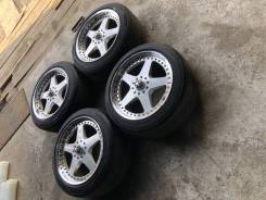 Продам литье R17 VeilSide на летней резине. 8.0/9.0x17" 5x114.30 ET39/47