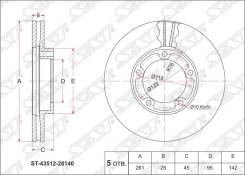 Диск тормозной. Toyota: Town Ace Truck, Lite Ace, Town Ace, Master Ace Surf, Lite Ace Truck, Van, Model-F Двигатели: 2C, 2CT, 3CT, 3YEU, 4YEC