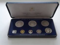 Филиппины набор монет 1975 г. Пруф, сертификаты, 50 и 25 песо серебро.