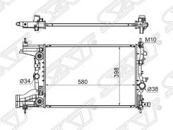 Радиатор охлаждения двигателя. Chevrolet Astra Chevrolet Orlando Chevrolet Cruze Opel Astra Двигатели: A13DTE, A14NEL, A14NET, A14XEL, A14XER, A16LET...