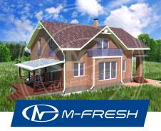 M-fresh Anton style (Мягкая кровля Тегола, витраж в доме). 200-300 кв. м., 2 этажа, 5 комнат, бетон