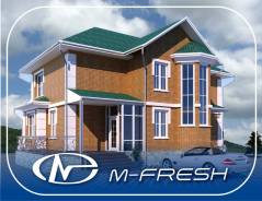 M-fresh Comfort (Проект 2-этажного дома с красивыми эркерами! ). 200-300 кв. м., 2 этажа, 5 комнат, кирпич