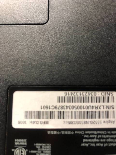 Acer aspire 5552 нет изображения
