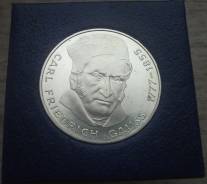 Германия, 5 марок 1977 год, Карл Фридрих Гаусс, серебро