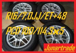 Bridgestone. 7.0x16", 5x100.00, 5x114.30, ET48, ЦО 73,0 мм.