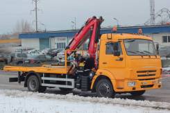 КамАЗ 4308. Эвакуатор Камаз 4308 с КМУ (прямая платформа), 4 430 кг.