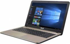 Asus. 15.6", 2,0 ГГц, ОЗУ 4096 Мб, диск 500 Гб, WiFi, Bluetooth, аккумулятор на 3 ч.