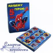 Шоколадный набор (шокобокс) с Днем рождения (Человек-паук)!. Под заказ