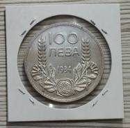 Болгария 100 лева 1934 год Серебро