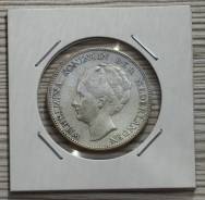 Нидерланды 1 гульден 1929 Серебро