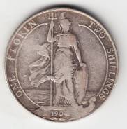 Англия флорин 1904 Edward VII Серебро