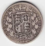 Англия 1/2 кроны 1881 Victoria Серебро