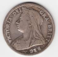Англия 1/2 кроны 1900 Victoria Серебро