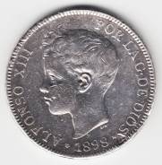 Испания 5 песет 1898 Альфонсо XIII Серебро