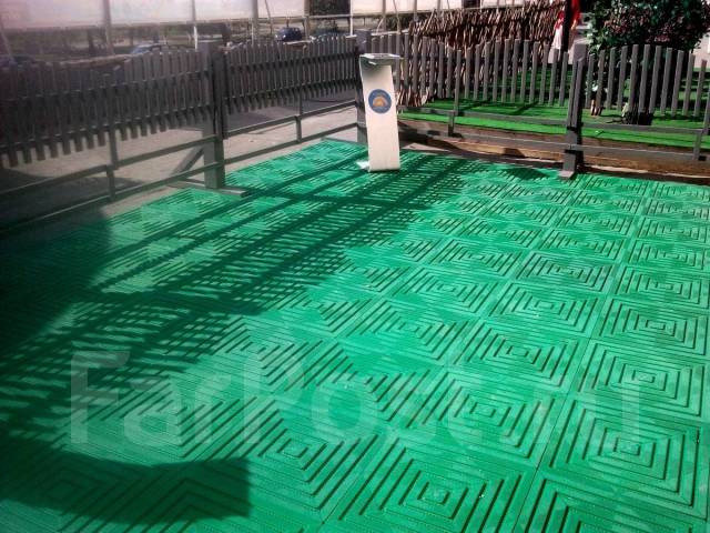 Пластиковое напольное покрытие "Экопласт" 500х500 мм т 20 мм 0,25 кв. м ...