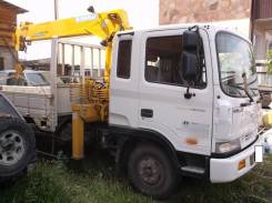 Hyundai Mega Truck. Продается грузовик бортовой с манипулятором, 7 545 куб. см., 5 195 кг.