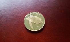 Экзотика! Остров Муреа. 1 $ 2017 года. Головастая черепаха. Спец. цена!