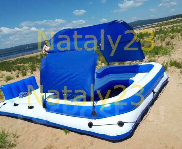 Надувной плот плавучий остров Bestway 43105 на 6 человек 389 х 274 см ...