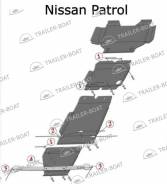 Защита раздаточной коробки. Nissan Patrol, Y62 Двигатель VK56VD