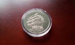 Острова Гилберта. Огромный 1 доллар 2014 г. Парусник Trinidad. Экзотик