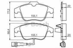Колодки тормозные дисковые. Volkswagen Passat, A32 Volkswagen Tiguan, 5N1, 5N2 Audi Q3, 8UB, 8UG Двигатели: BLR, BLY, CBTA, CBUA, CCCA, CDVA, CDVB, CF...