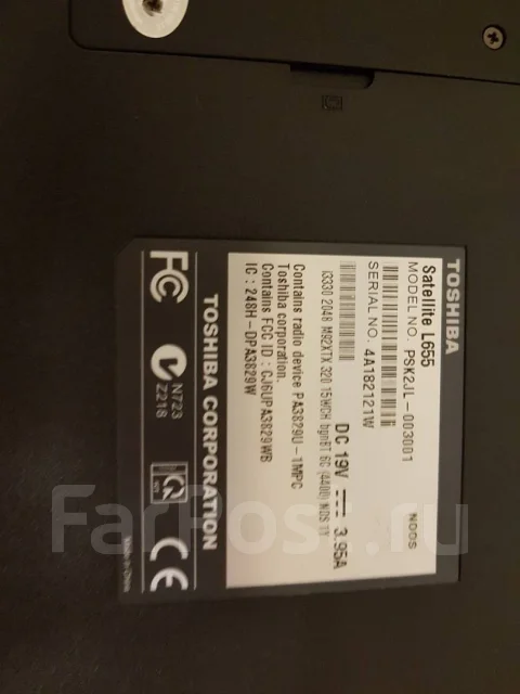 Toshiba Satellite L655. 15.6", ��� 2048 ��, ���� 250���, WiFi: 1, Bluetooth: 1 ����