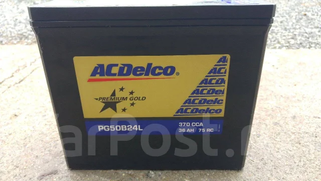 Аккумулятор ACDelco Premium Gold PG50B24L, обратная, 50 А.ч. китай