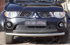 Защитная сетка бампера Mitsubishi L200 2007-2010 Митсубиси Л200. Mitsubishi L200, KB4T Двигатель 4D56
