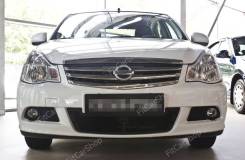 Защитная сетка переднего бампера Nissan Almera 2014- Ниссан Альмера. Nissan Almera, G15 Двигатель K4M