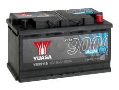 Yuasa. 80 А.ч., Обратная (левое), производство Европа