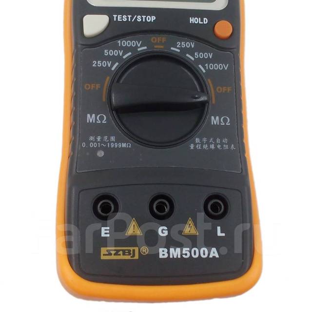 Мегаомметр BM500A 1000В, 500В, 250В, новый, в наличии. Цена: 2 500₽ во ...
