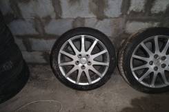 Комплект колёс с Toyota Crown Athlete V на отличной летней резине. 7.5/7.0x17" 5x114.30 ET55/50