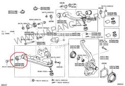 Сайлентблок рычага, тяги. Toyota Land Cruiser, FZJ100, HDJ100, HDJ100L, HDJ101, HDJ101K, UZJ100, UZJ100L, UZJ100W Lexus LX470, UZJ100 Двигатели: 1FZFE...