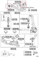 Сайлентблок рычага, тяги. Toyota Land Cruiser, KDJ90, KDJ95, KZJ90, KZJ95, LJ90, LJ95, RZJ90, RZJ95, VZJ90, VZJ95 Toyota Hilux Surf, KDN185, KDN185W...