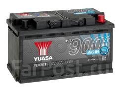 Yuasa. 80 А.ч., Обратная (левое), производство Япония