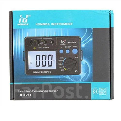 Мегаомметр HD HDT20B 500В/1000В/2500В цифровой Сопротивление Изоляции ...