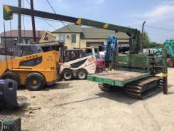 Японский болотоход Yanmar с крановой установкой