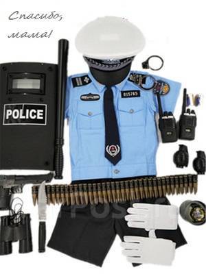 Детский костюм для сюжетно-ролевых игр «Полицейский» (3 предмета)