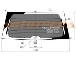 Стекло заднее (крышка багажника) затемненное TOYOTA LAND CRUISER PRADO 02-09/GX470 02-10 3/5D