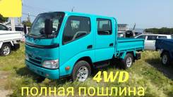 Toyota Dyna. 4WD, двухкабинник + борт, 1 500 кг., 4x4