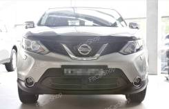 Защитная сетка бампера Nissan Qashqai 2014-2016 (ниссан кашкай). Nissan Qashqai, J11 Двигатели: H5FT, HR12DDT, K9K, MR16DDT, MR20DD, R9M