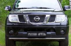 Накладка на решетку бампера. Nissan Pathfinder, R51 Nissan Navara, D40 Двигатели: VQ40DE, YD25, YD25DDTI