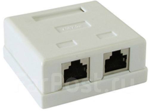 Розетка rj 45 2 порт для внешнего монтажа