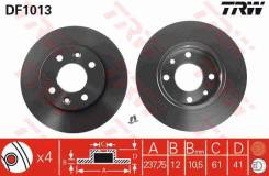 Диск тормозной. Renault: 21, Megane, Logan, 19, Scenic, Twingo, Express, Clio Двигатели: C2J, F2N, E7J, F8Q, K7M, D4D, D4F, K4M, K7J, K9K, C1G, C1J, C...
