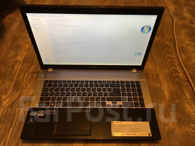 Acer Aspire V3-771G-53216G75Makk. 17.3", 2,5����, ��� 4 ��, ���� 750���, WiFi: 1, Bluetooth: 1, ����������� �� 3��. ����